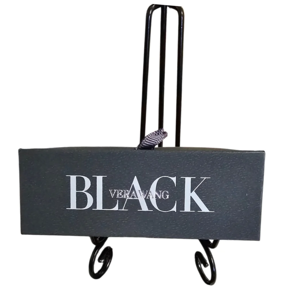 VERA WANG BLACK Textured Square Gun Metal Cufflinks & Studs Set